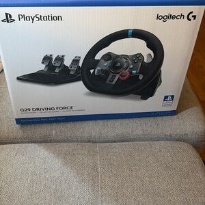 Logitech G29 Racing Wheel with Black and Blue Accents